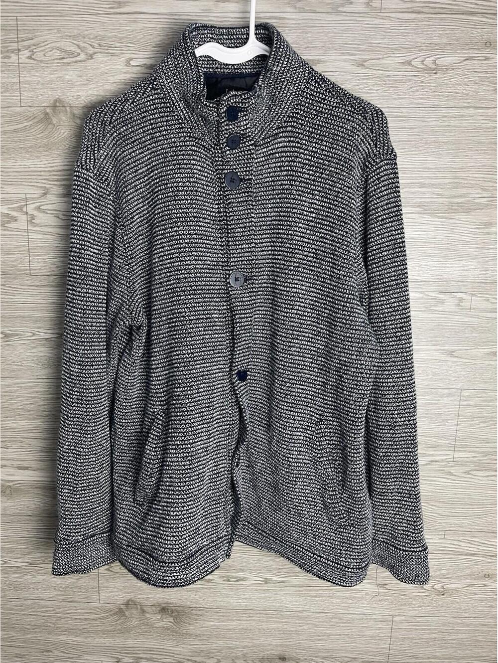 Kane & Unke black Cardigan Sweater Jacket XL Men’s Seams